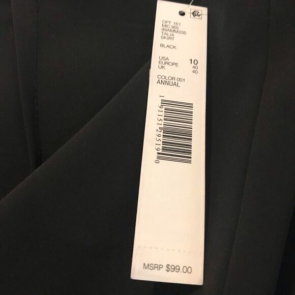 ANTONIO MELANI Skirt Women's Size 10 Black Knee-Length Pencil NWT - Picture 6 of 7